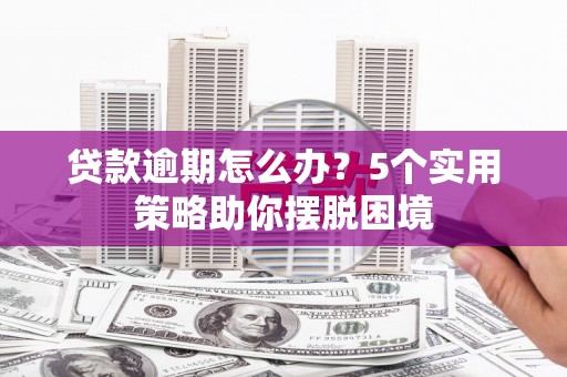 望谟贷款逾期怎么办？5个实用策略助你摆脱困境