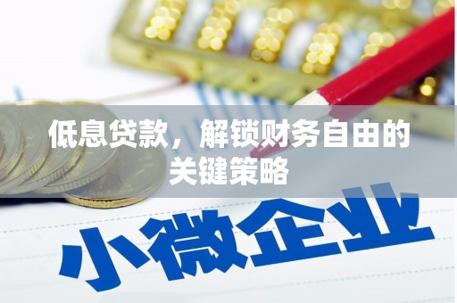 永康低息贷款，解锁财务自由的关键策略