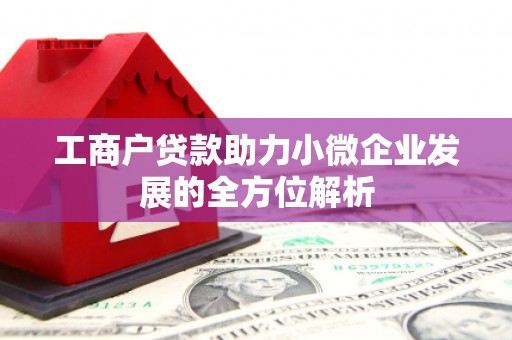 富源工商户贷款助力小微企业发展的全方位解析