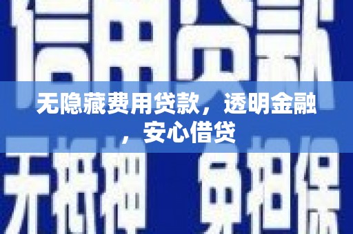 岷县无隐藏费用贷款，透明金融，安心借贷