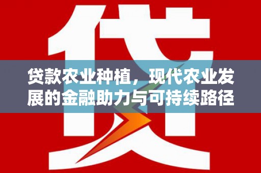 江城贷款农业种植，现代农业发展的金融助力与可持续路径