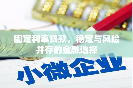 水上固定利率贷款，稳定与风险并存的金融选择