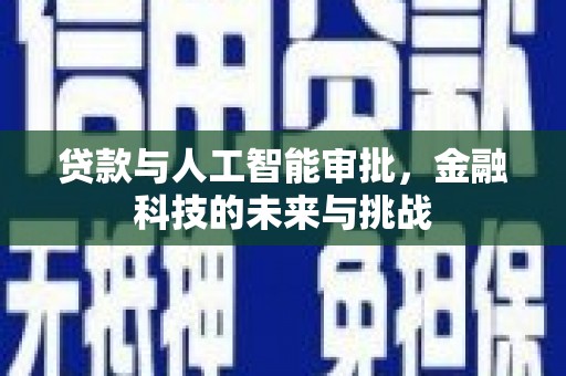 普湾新区贷款与人工智能审批，金融科技的未来与挑战
