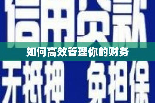 溆浦如何高效管理你的财务